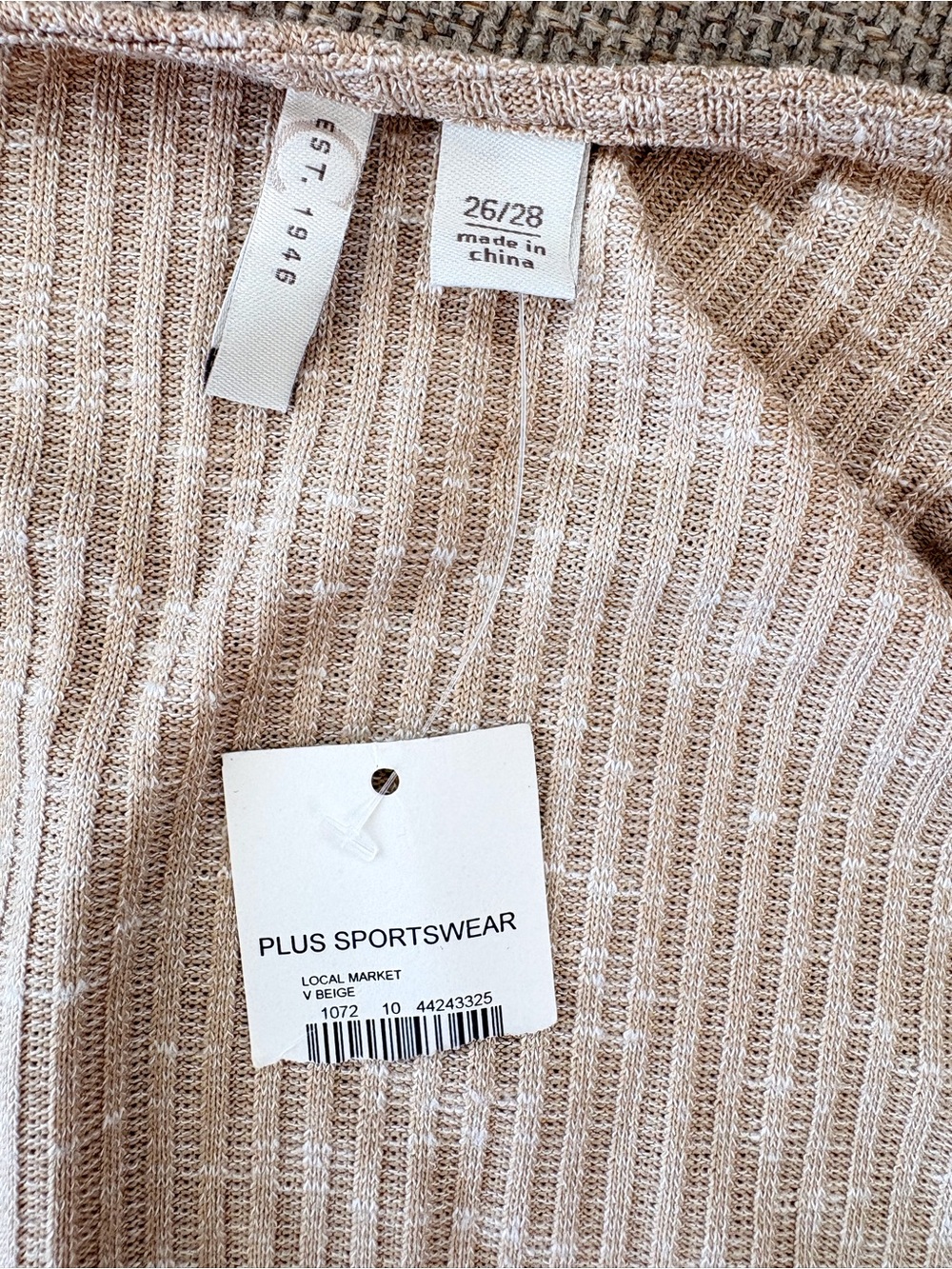 NWT Light Beige Open-Front Boho Knit Cardigan with Tie Waist Lace Embroidery XXL - Picture 3 of 7
